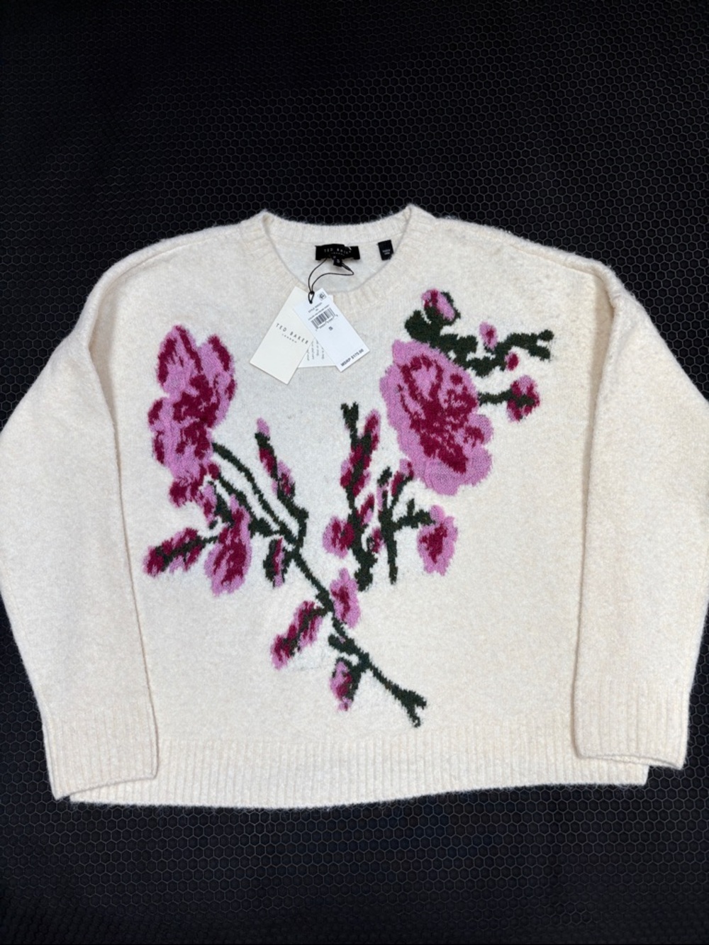 Ted Baker London Intarsia Flower Knit Sweater - brand new